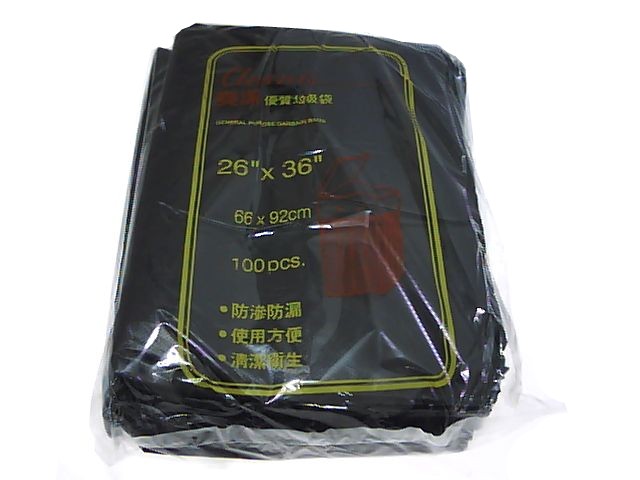 26”X36” PO黑色垃圾袋 100個/包