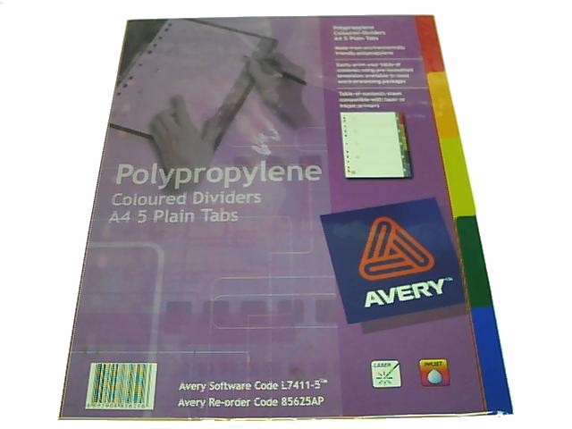 AVERY 5層顏色分類頁(PVC)