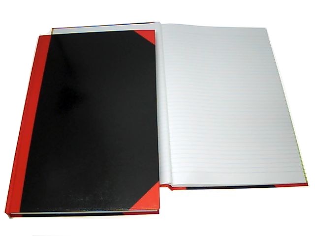 紅黑硬皮單行簿100頁 8”X 13”＃H810