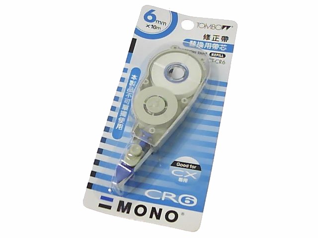 TOMBOW CT-CR6 Mono Wht. Tape Refillable 10pcs/bx