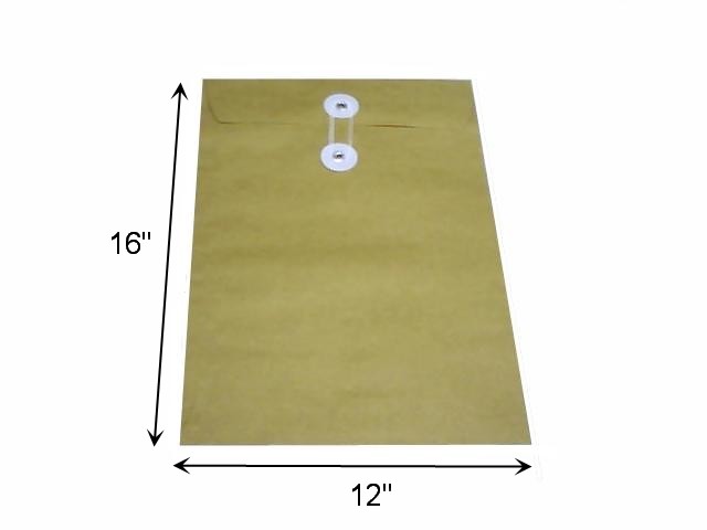 White Envelope With Glue 12”X 16”