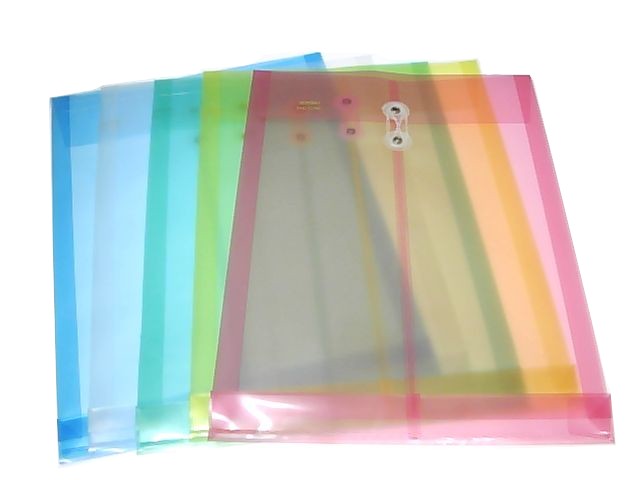 A4 Expandable Plastic Envelope Red