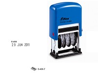 SHINY Self-Inking Date Chop ＃S400 Blue