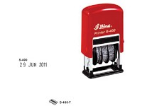 SHINY Self-Inking Date Chop ＃S400 Red