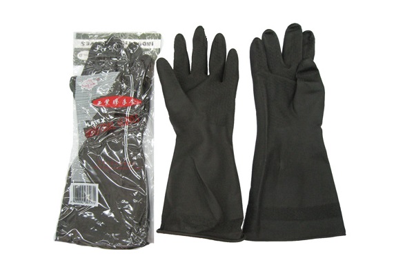 Black Plastic Gloves (Large)